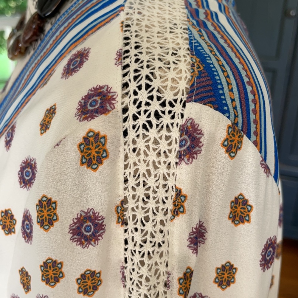 Free People Long Sleeve Lace Up Boho Dress - Picture 7 of 12